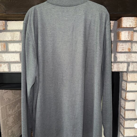 Crown & Ivy™ Long Sleeve Piqué Polo Shirt Gray NWOT XXL - Picture 4 of 8